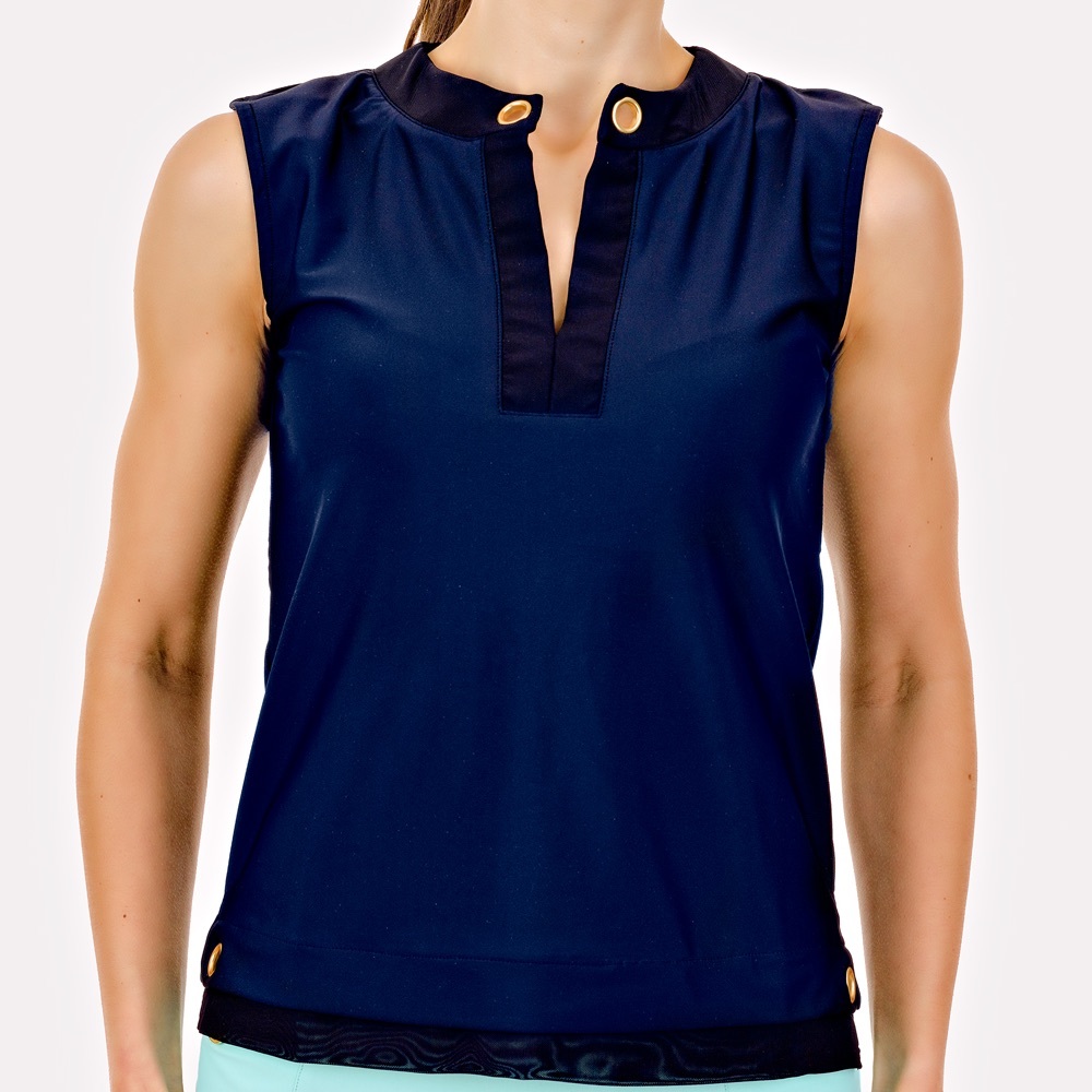 CENTRE COURT ACTIVEWEAR DEMARIO TOP (NAVY)